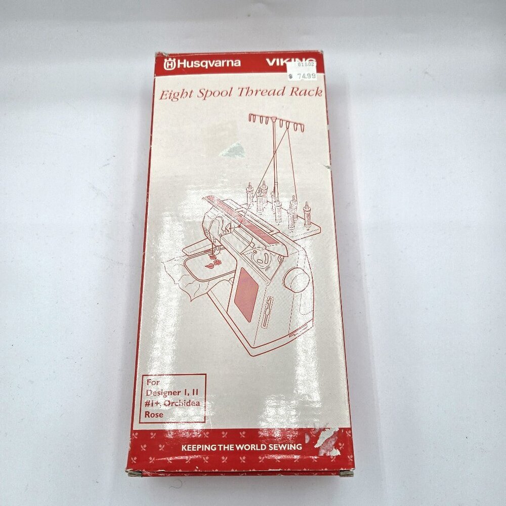 Open Box - Sealed Vintage Husqvarna Viking 8 Spool Thread Rack